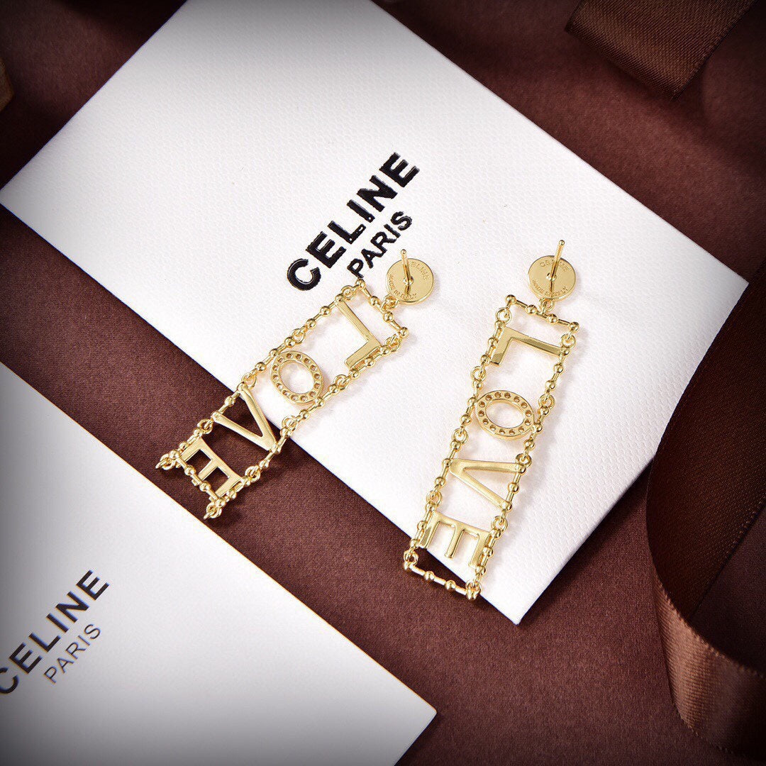 18K Triomphe LOVE Diamonds Earrings