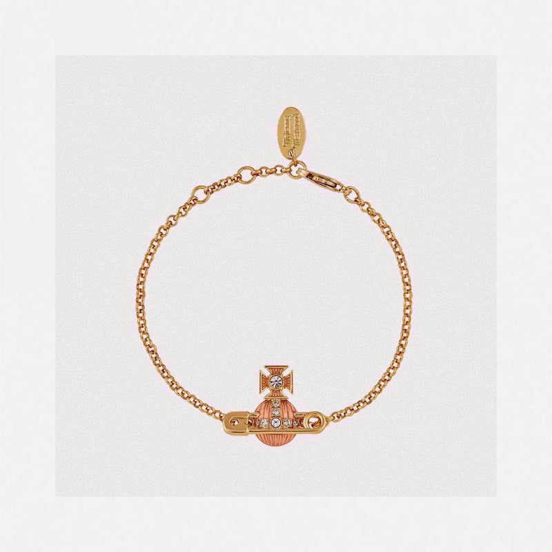 18K Vivienne West Mayfair Bas Relief Pendant Bracelet