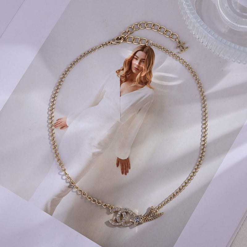 18K CC Star Diamond Necklace