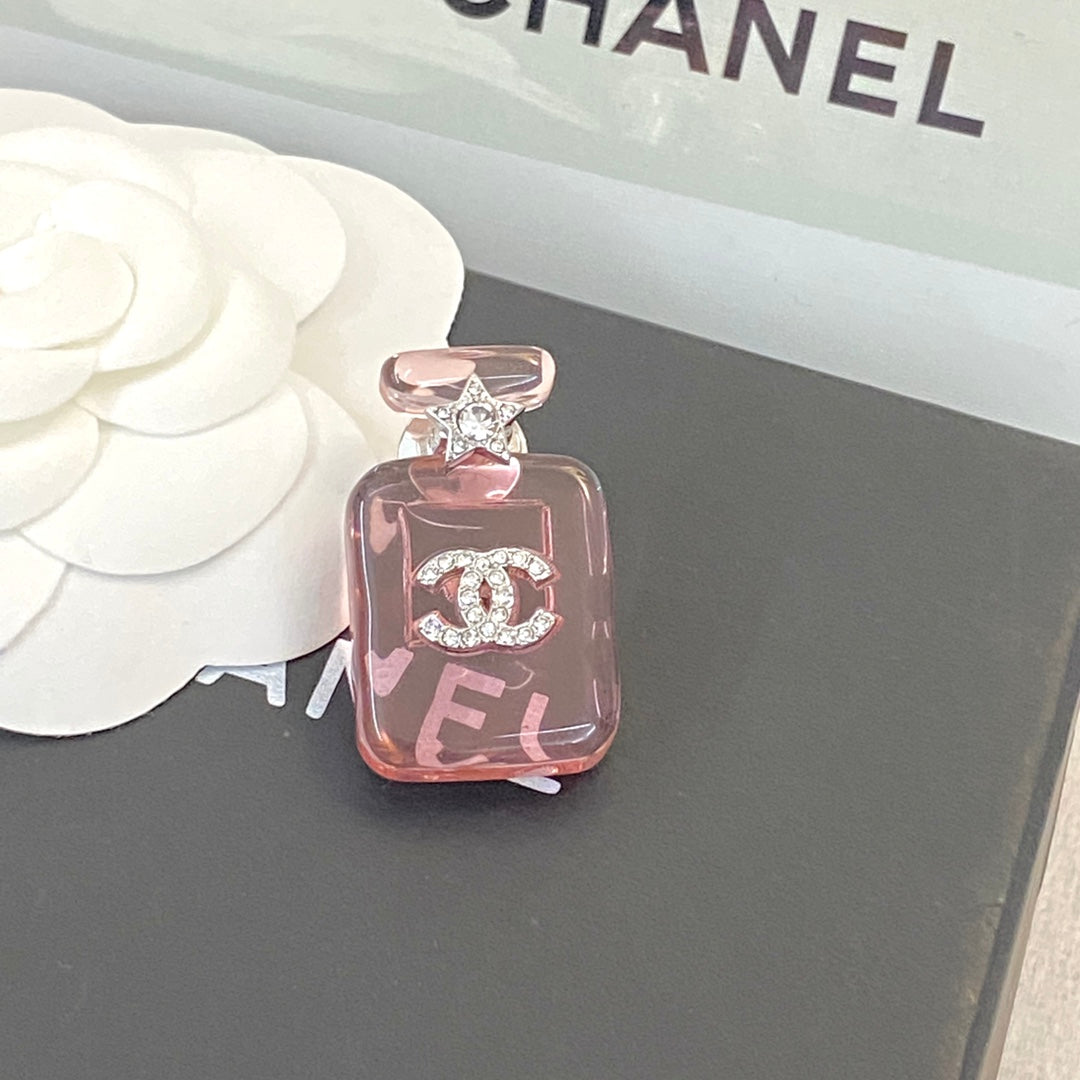 18K CC Perfume Color Bottle Brooch