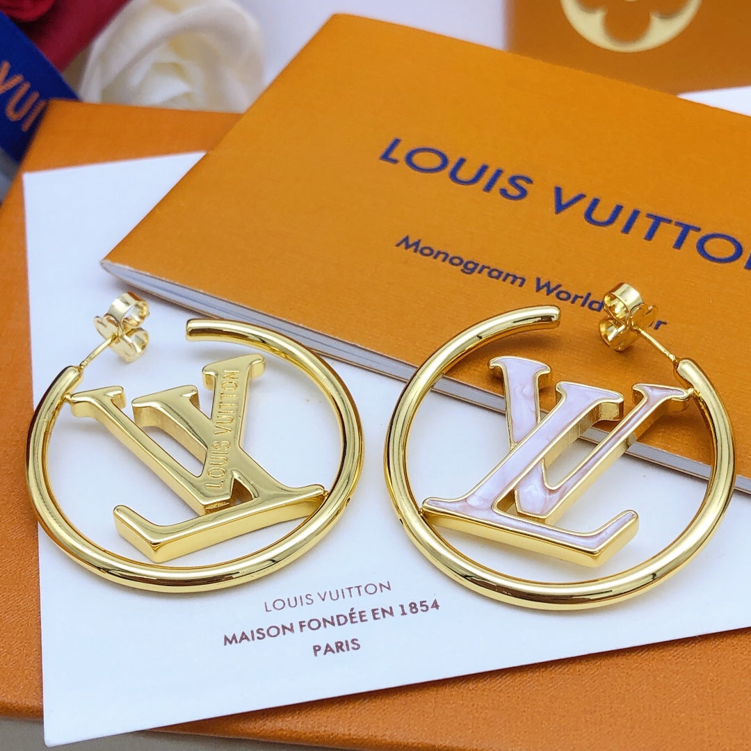 18K Louis Louise Hoop Pearls Earrings