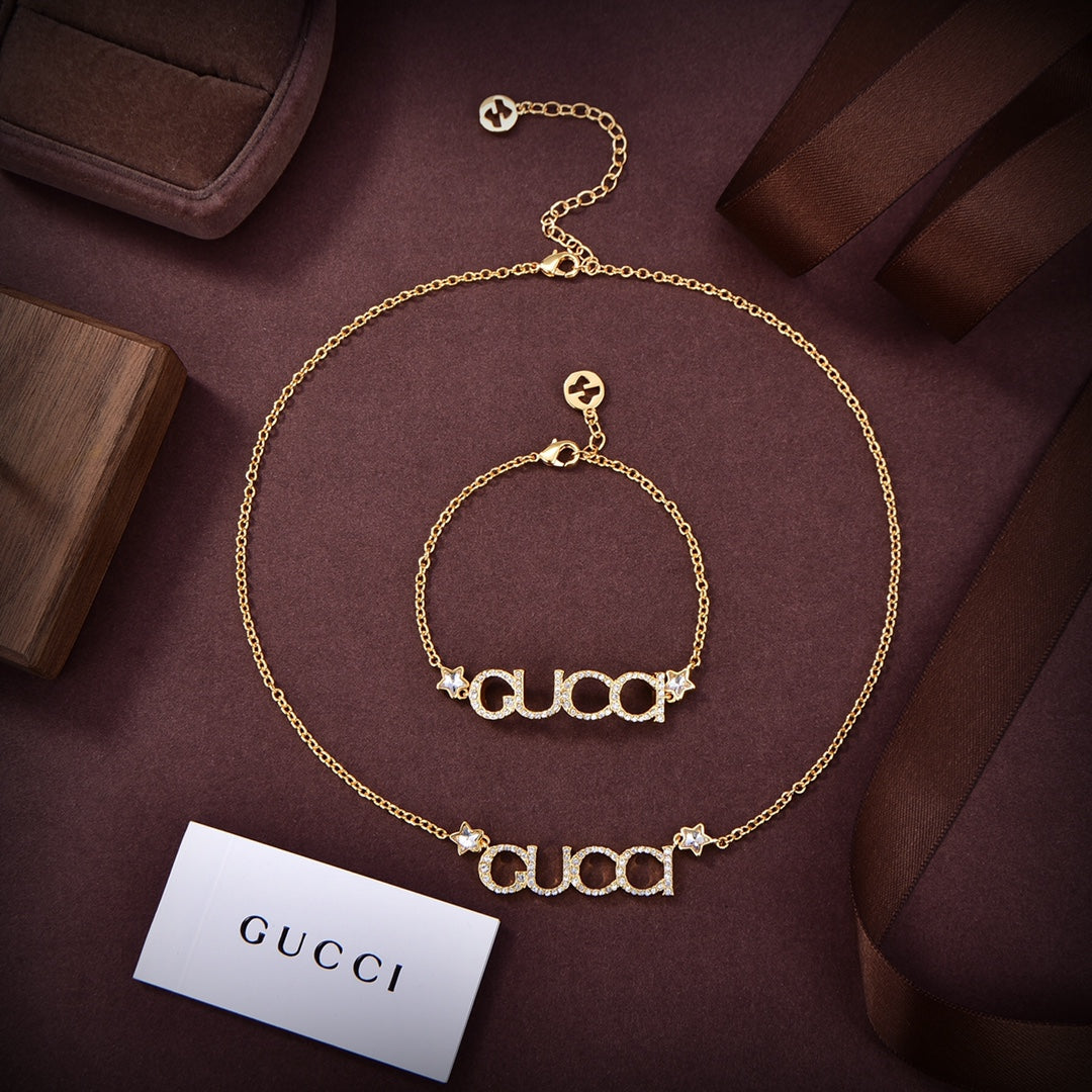 18K GG Embellished Script Letter Earrings