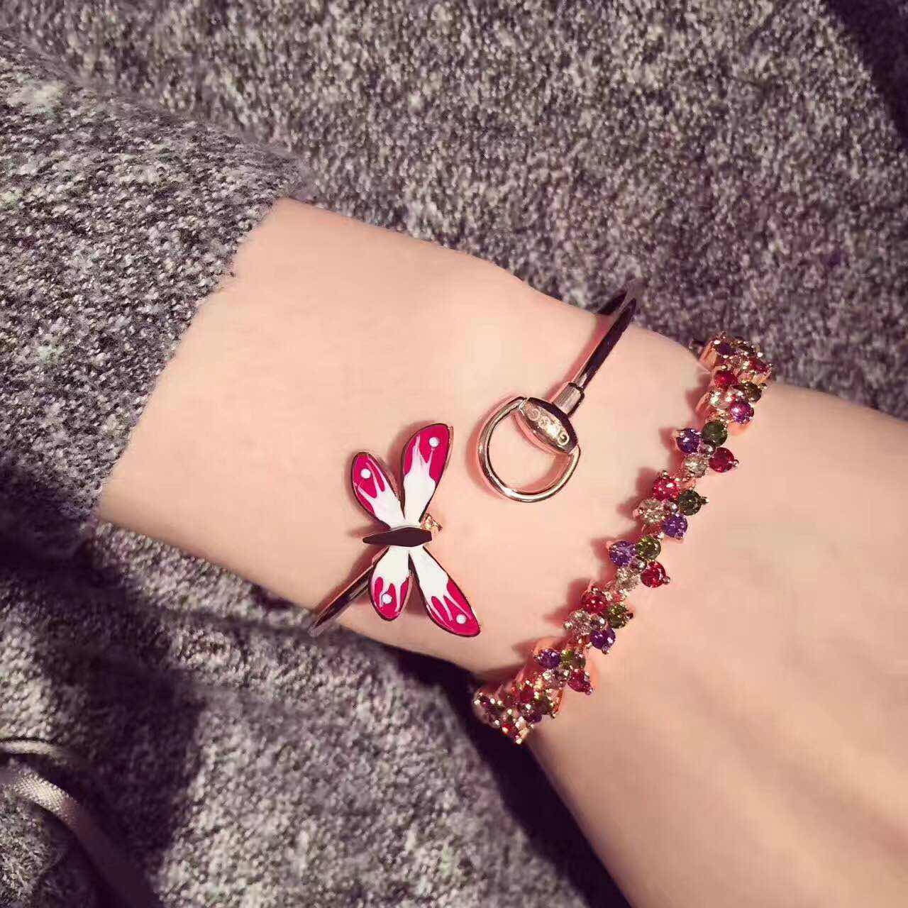 18K GG Flora Bangle Bracelet