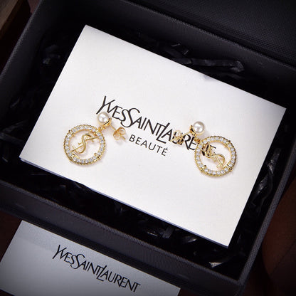 18K Saint Circle Diamonds Earrings