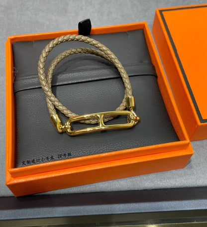 18K Roulis Double Tour Grey H Bracelet