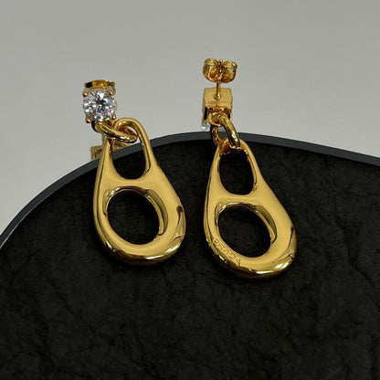 18K Pra Inverted Triangle Earrings