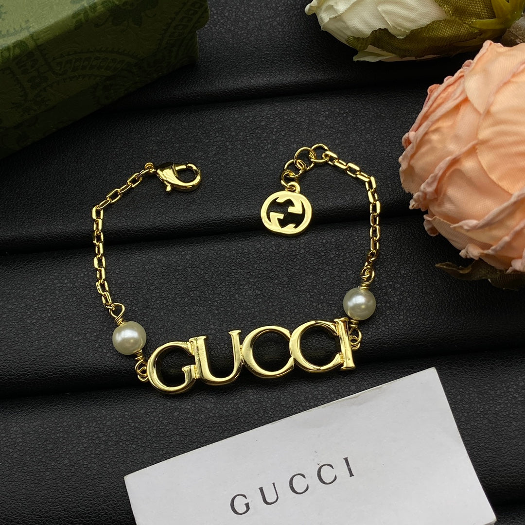 18K GG Letter Bracelet