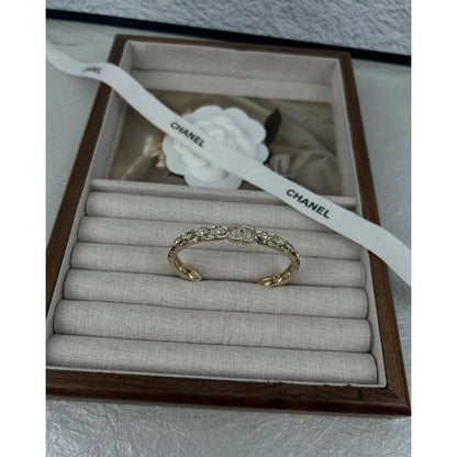 18K CC Zircon Cuff Bracelet