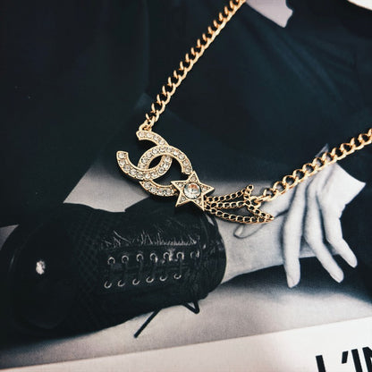 18K CC Star Diamond Necklace