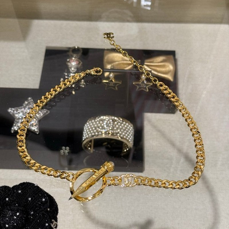 18K CC 25K Pen Choker Necklace