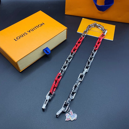 18K Louis Dargon Monogram Chain Necklace