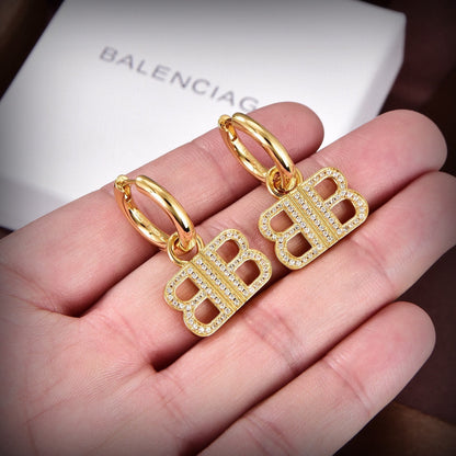 18K BB Pendant Earrings