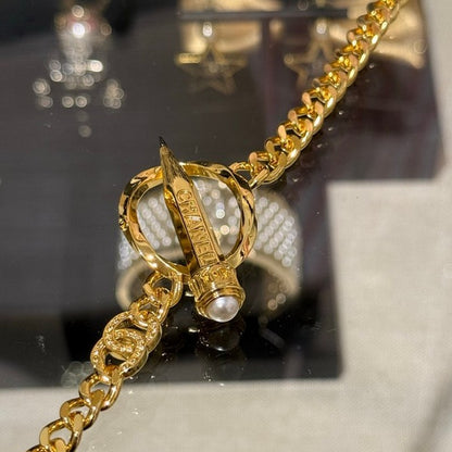 18K CC 25K Pen Choker Necklace