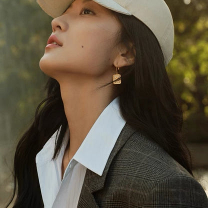 18K Triomphe Diamond Earrings