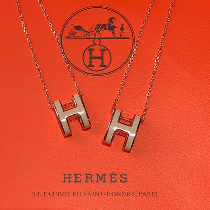 18K Mini Pop H Grey Necklace